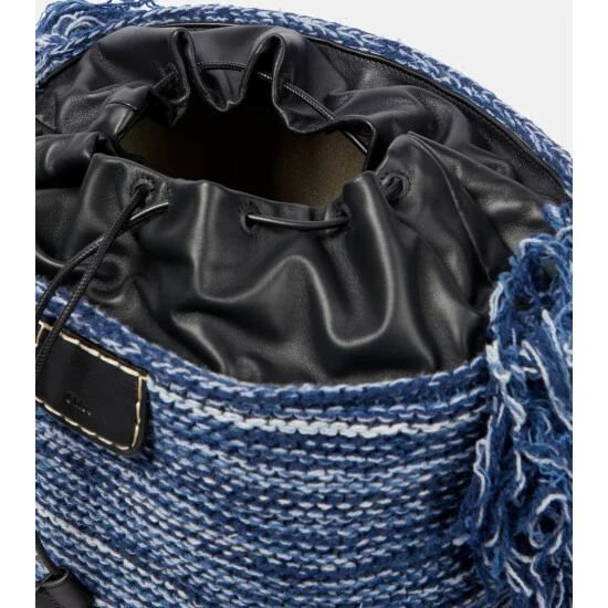 Chloé Jorge Striped Cashmere-blend Bucket Bag - Image 2