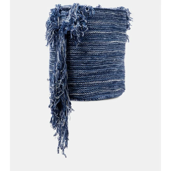 Chloé Jorge Striped Cashmere-blend Bucket Bag - Image 3