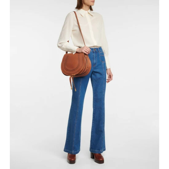 Chloé Marcie Medium Leather Crossbody Bag - Image 4