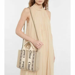 Chloé Woody Small Embroidered Canvas Tote
