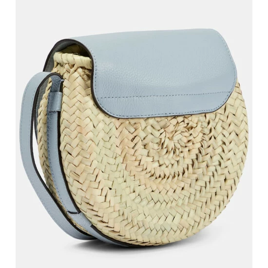 Chloé Marcie Small Raffia Crossbody Bag - Image 3