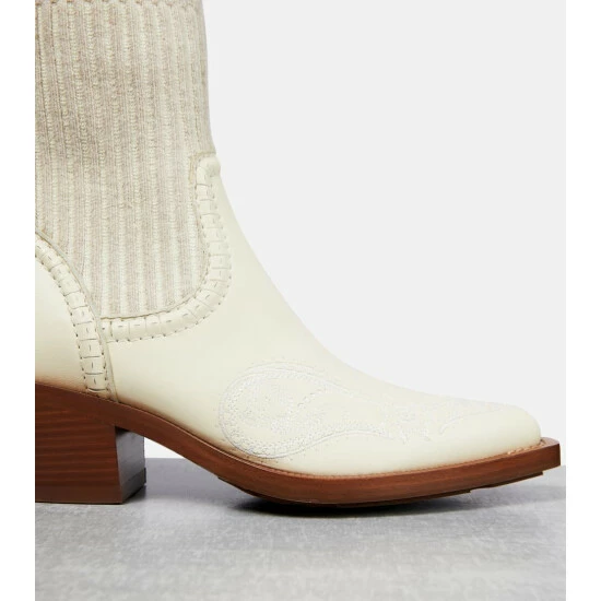 Chloé Nellie Leather Ankle Boots - Image 5