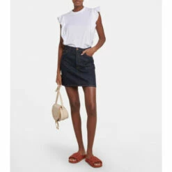 Chloé Ruffle-trimmed Cotton Jersey T-shirt