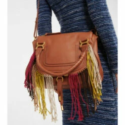 Chloé Marcie Medium Fringed Leather Tote Bag