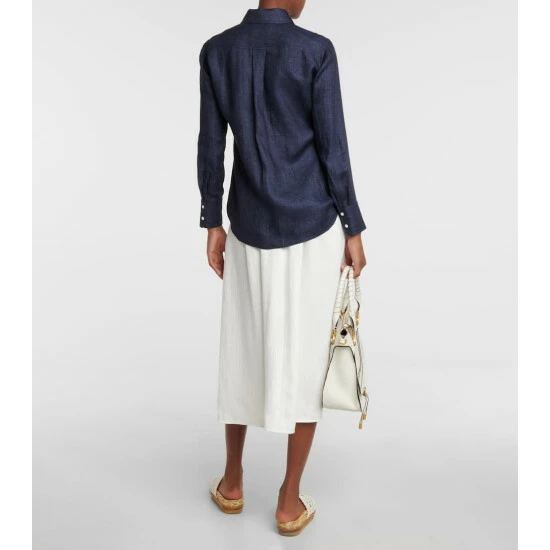 Chloé Washed Linen Drill Shirt - Image 3