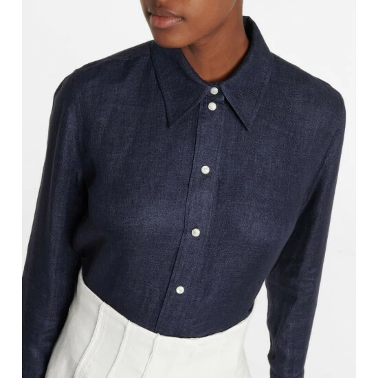 Chloé Washed Linen Drill Shirt - Image 4