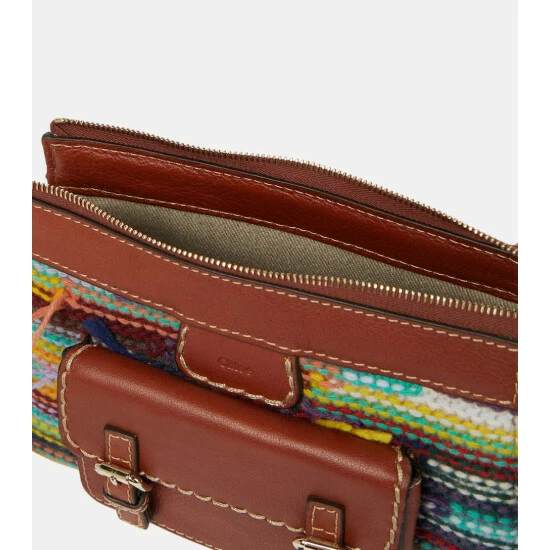 Chloé Edith Cashmere And Leather Clutch - Image 2