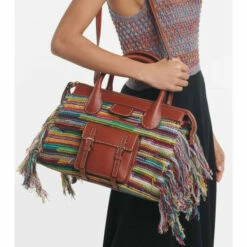 Chloé Edith Medium Cashmere And Leather Tote