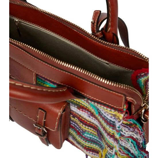 Chloé Edith Medium Cashmere And Leather Tote - Image 2