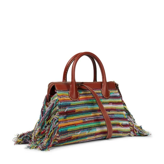 Chloé Edith Medium Cashmere And Leather Tote - Image 3