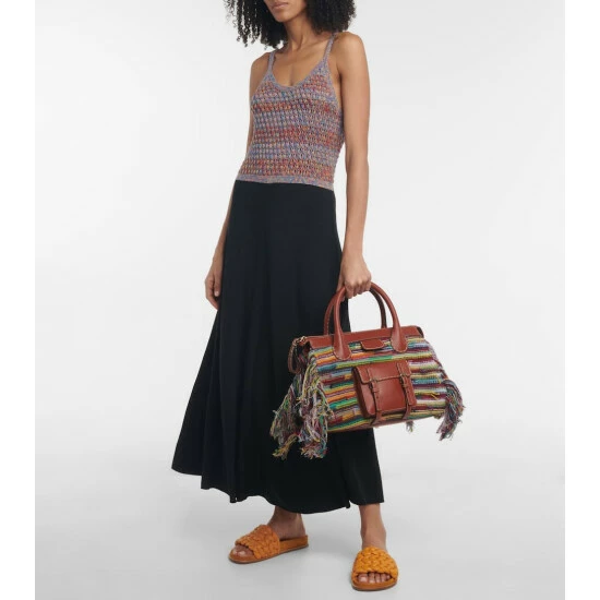 Chloé Edith Medium Cashmere And Leather Tote - Image 4