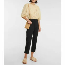 Chloé High-rise Wool-blend Pants