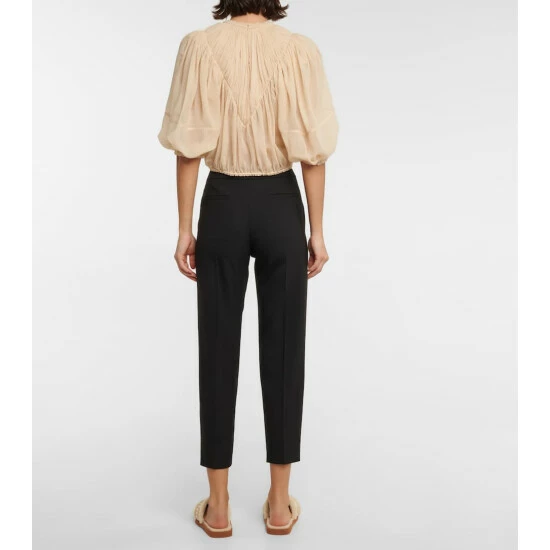 Chloé High-rise Wool-blend Pants - Image 2