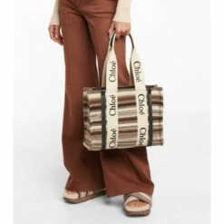 ChloƩ Woody Medium Recycled Cashmere Tote