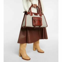 Chloé Edith Medium Canvas And Leather Tote
