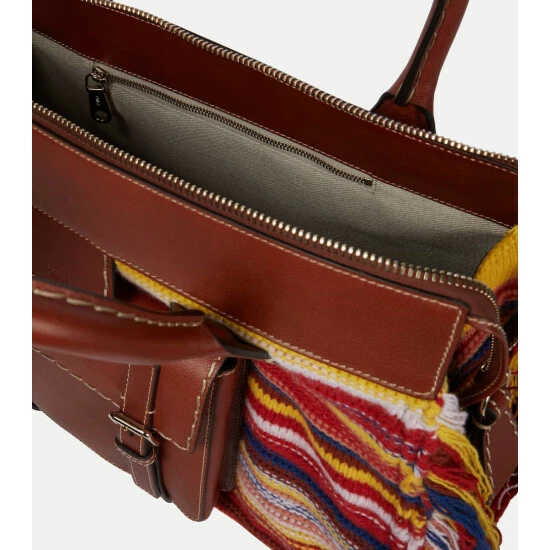 Chloé Edith Large Cashmere And Leather Tote - Image 2