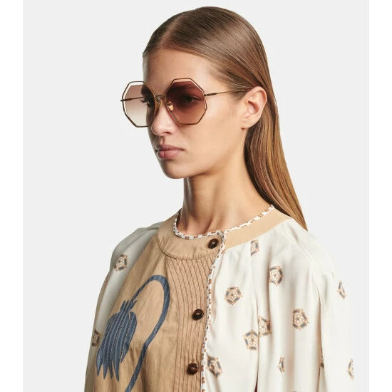 Chloé Poppy Petite Octagonal Sunglasses - Image 5