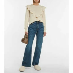 Chloé Ruffle-trimmed Cashmere Sweater