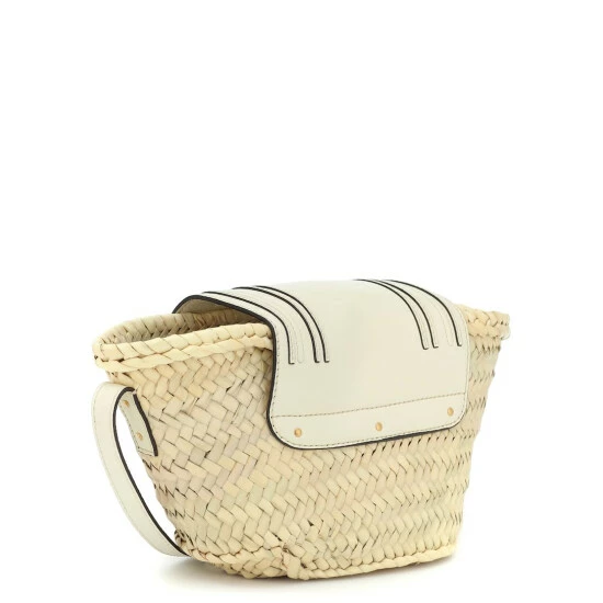 Chloé Marcie Small Raffia Crossbody Bag - Image 3