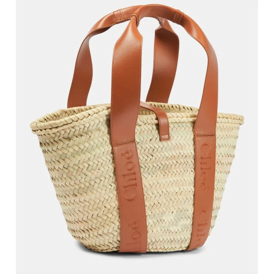 Chloé Sense Medium Raffia Tote Bag - Image 3
