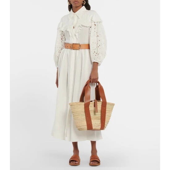 Chloé Sense Medium Raffia Tote Bag - Image 4