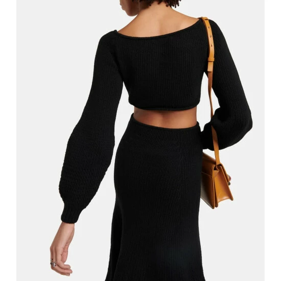 Chloé Cutout Cashmere And Wool Midi Dress - Image 4