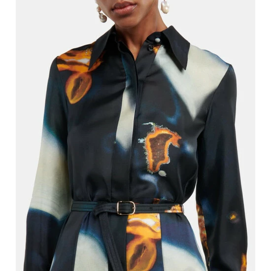 Chloé Printed Silk Twill Midi Dress - Image 3