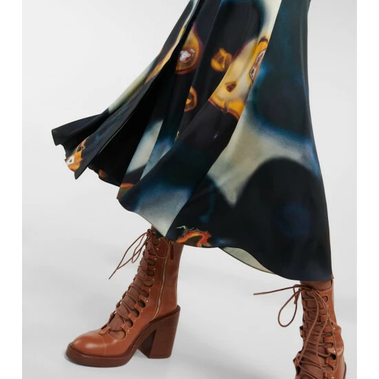 Chloé Printed Silk Twill Midi Dress - Image 5