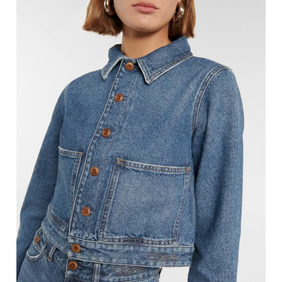 Chloé Cropped Denim Jacket - Image 3