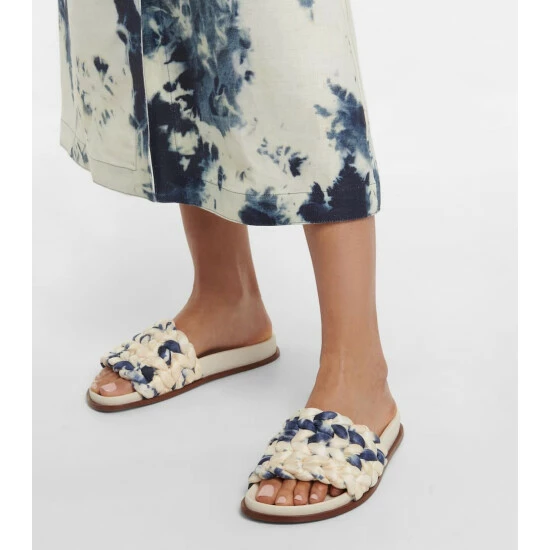 Chloé Kacey Tie-dye Woven Slides - Image 3