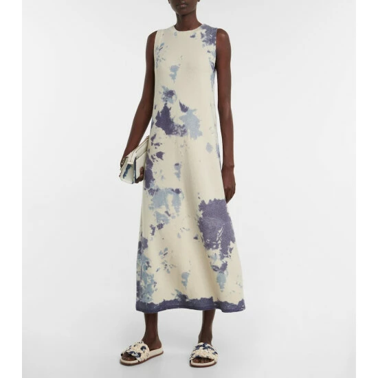 Chloé Tie-dye Cashmere Maxi Dress