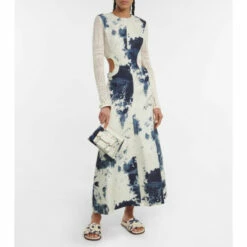 Chloé Tie-dye Cutout Midi Dress