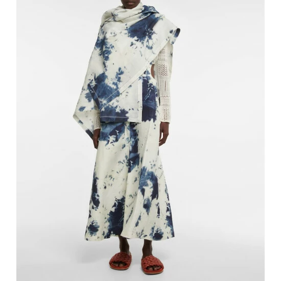 Chloé Tie-dye Linen Scarf