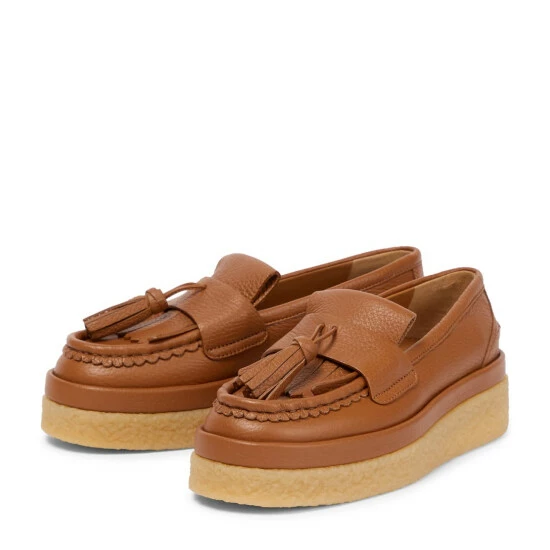 Chloé Jamie Tasseled Leather Loafers - Image 4