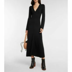 Chloé Button-down Wool Maxi Dress