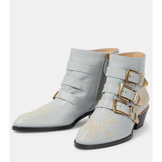 Chloé Susanna Embellished Leather Boots - Image 4