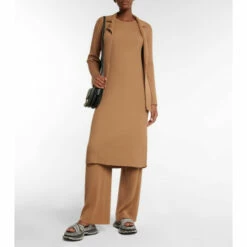 Chloé Ribbed-knit Wool-blend Midi Dress