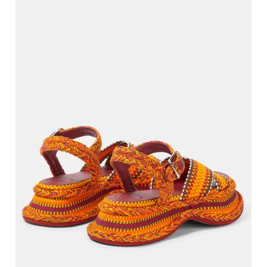 Chloé Meril Woven Platform Sandals - Image 2