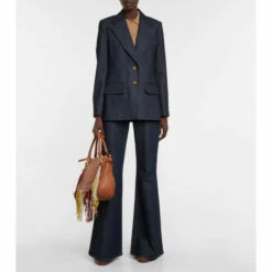 Chloé Pico Single-breasted Denim Blazer