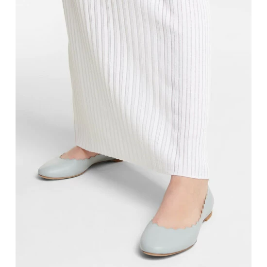 Chloé Lauren Leather Ballet Flats - Image 3