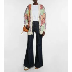 Chloé Jacquard Cashmere And Wool Cardigan