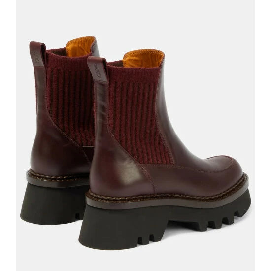 Chloé Owena Leather Ankle Boots - Image 2