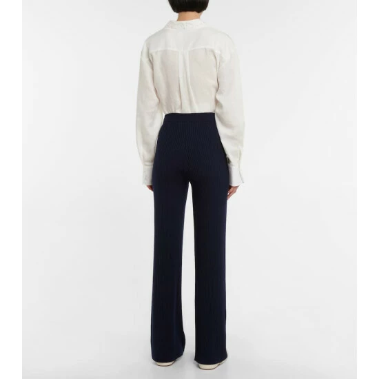 Chloé Wool And Cashmere Ribbed-knit Pants - Image 2