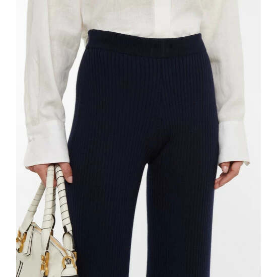 Chloé Wool And Cashmere Ribbed-knit Pants - Image 3