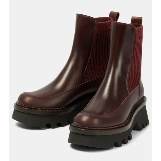 Chloé Owena Leather Ankle Boots - Image 4