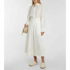 Chloé Linen Midi Skirt