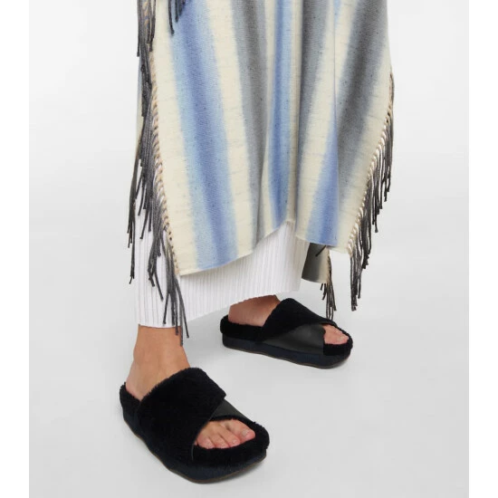 Chloé Wavy Shearling Slides - Image 3