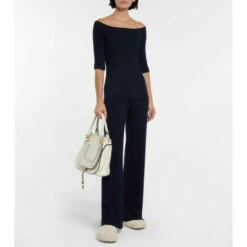 Chloé Off-shoulder Wool And Cashmere Sweater