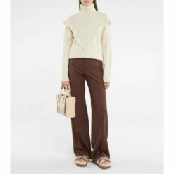 Chloé Ruffle-trimmed Turtleneck Sweater