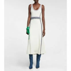 Chloé Embroidered Wool Maxi Dress